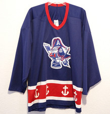 Vintage Milwaukee Admirals Hockey Jersey Men's Medium Blue Bauer AHL IHL 90s