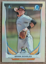 Brian Schales 2014 Bowman Chrome Draft Refractor #CDP103 Rookie Miami Marlins RC
