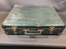 Ancienne petite valise valisette vintage en carton coins en cuir petit rangement