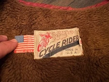 Vintage 1970s Schott CYCLE RIDER Brown Motorcycle Biker Leather Jacket, Size 40