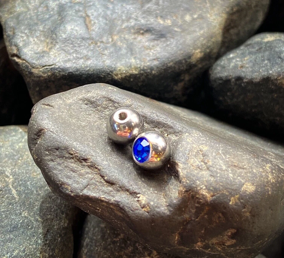 Piezas de repuesto para joyería corporal - 10pk 316L bolas de gema de circonita cúbica roscadas de acero quirúrgico Foto 3 de 4