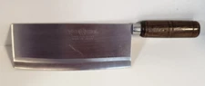 Joyce Chen 8" Stainless Steel Butcher Cleaver Knife Wood Handle