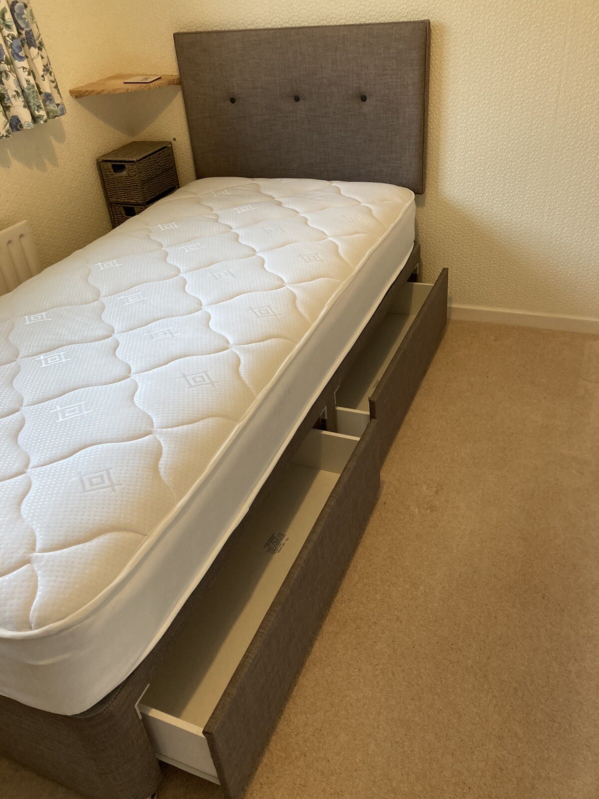 single divan bed with mattress and headboard eBay