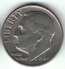 USA - 1968P - Dime - Roosevelt - Low Mintage, No Mint Mark - #20734