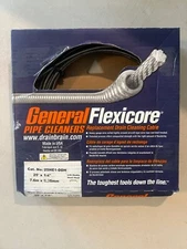 GENUINE GENERAL WIRE Pipe CLEANING Cable 1/4"x25' w/Down Head, #25HE1-DH