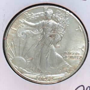 1942 50C Liberty Walking Silver Half Dollar CHOICE BU