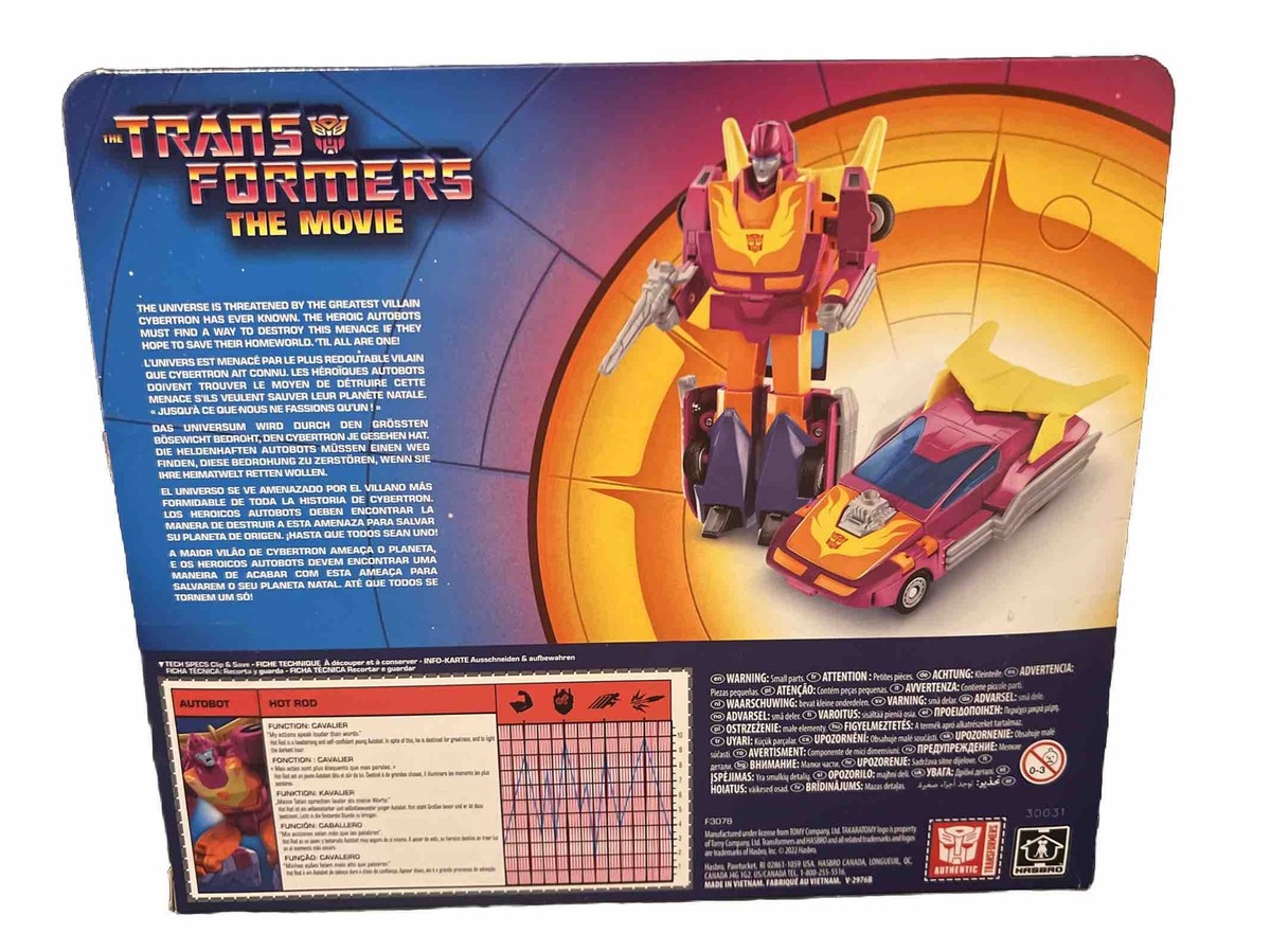 Transformers: The Movie Retro G1 Reissue Hot Rod Hasbro 2022 Autobot  Cavalier