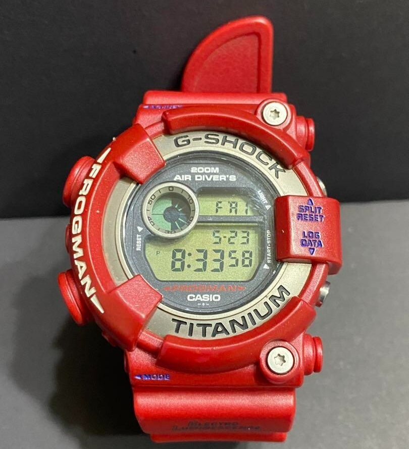 Casio G-SHOCK FROGMAN DW-8201GF Used Resin Solar Digital Watch