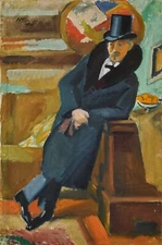 Max Pechstein  Art Poster or Rolled Canvas Print "PORTRAIT OF A MAN BRUNO SCHNE"