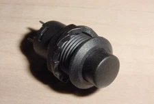 Black Push Button Toggle Switch 1/2" On-Off Latching 3A 125VAC 0.3A 12VDC #E35AA