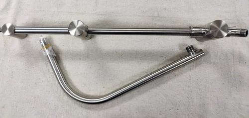 Signature Hardware Retrofit Exposed Pipe Shower System - Brushed Nickel - Picture 2 of 4