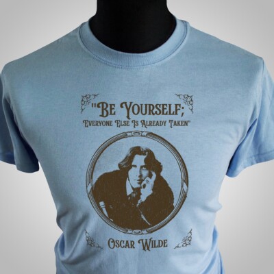 Oscar Wilde Be Yourself T-Shirt versch. Farben Retro Vintage cool lustig Stolz