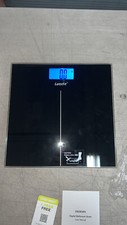 Letsfit Digital Bathroom Scale - Tempered Glass, Black  NEW 