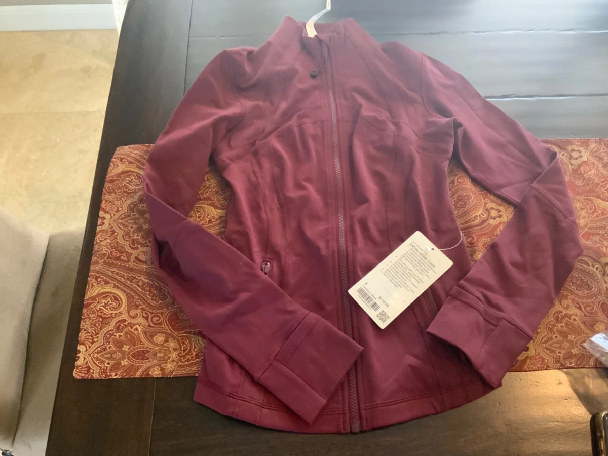 Lululemon define jacket Luon Red Merlot Size 6, NWT, must have color