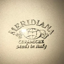 Meridiana Deep Serving Dish Italy 13.5 x 8.5 Gold, Yellow, Blue 