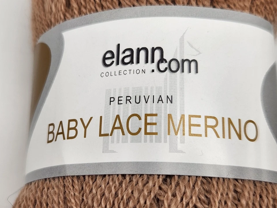 1 madeja Elann Baby encaje hilo merino 0203 bronceado 50% bebé alpaca 50% merino 50 g Foto 4 de 4