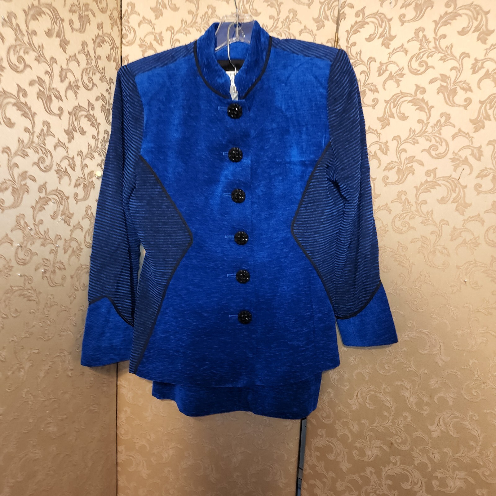 Tuta gonna blazer Yves Saint Laurent Encore vintage blu royal taglia 8