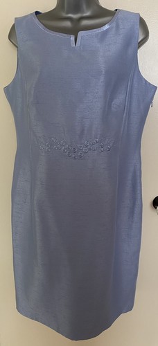 Jacques Vert Cornflower Blue Dress & Jacket Mother of the Bride Size 14 - Picture 5 of 12