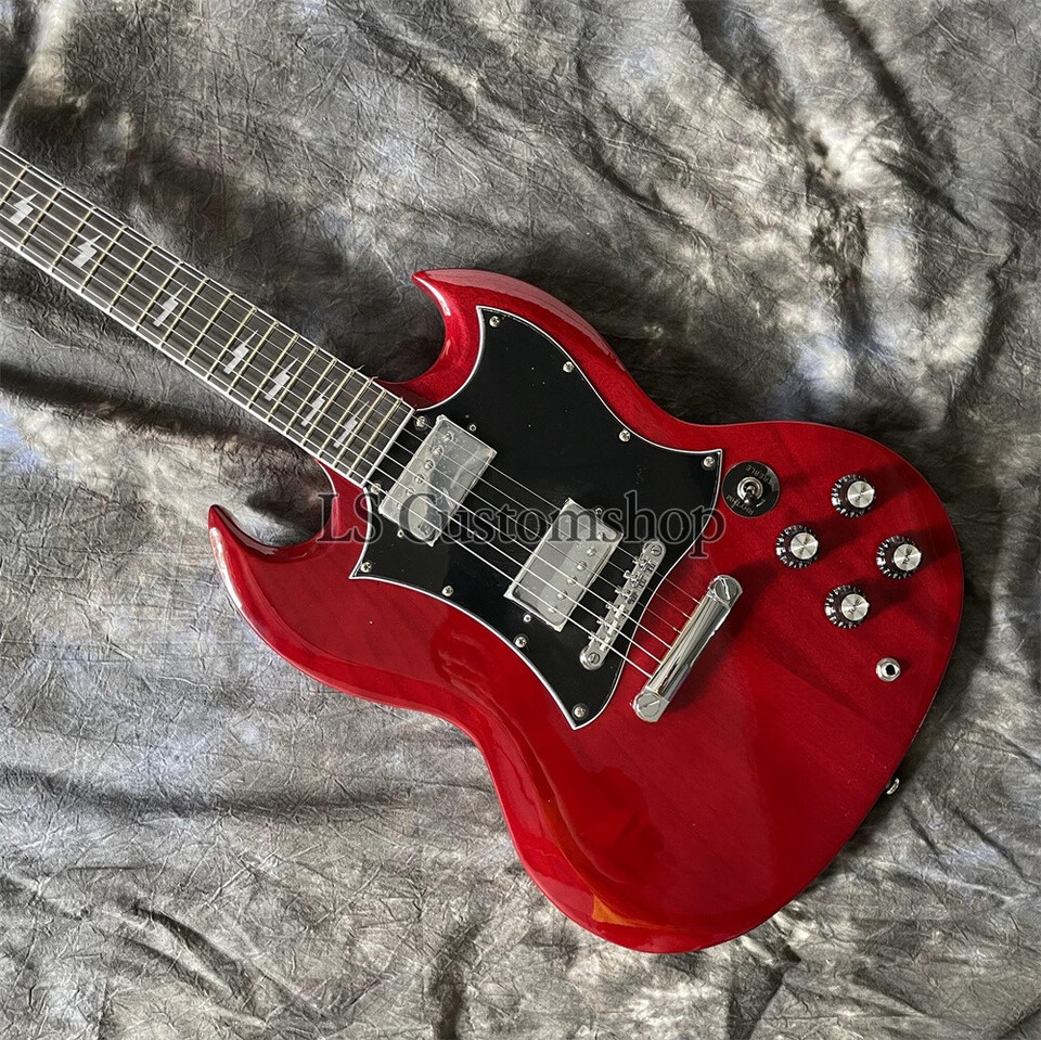 Cherry Red sg Thunderstruck Electric Guitar AC/DC Angus Young Solid ...