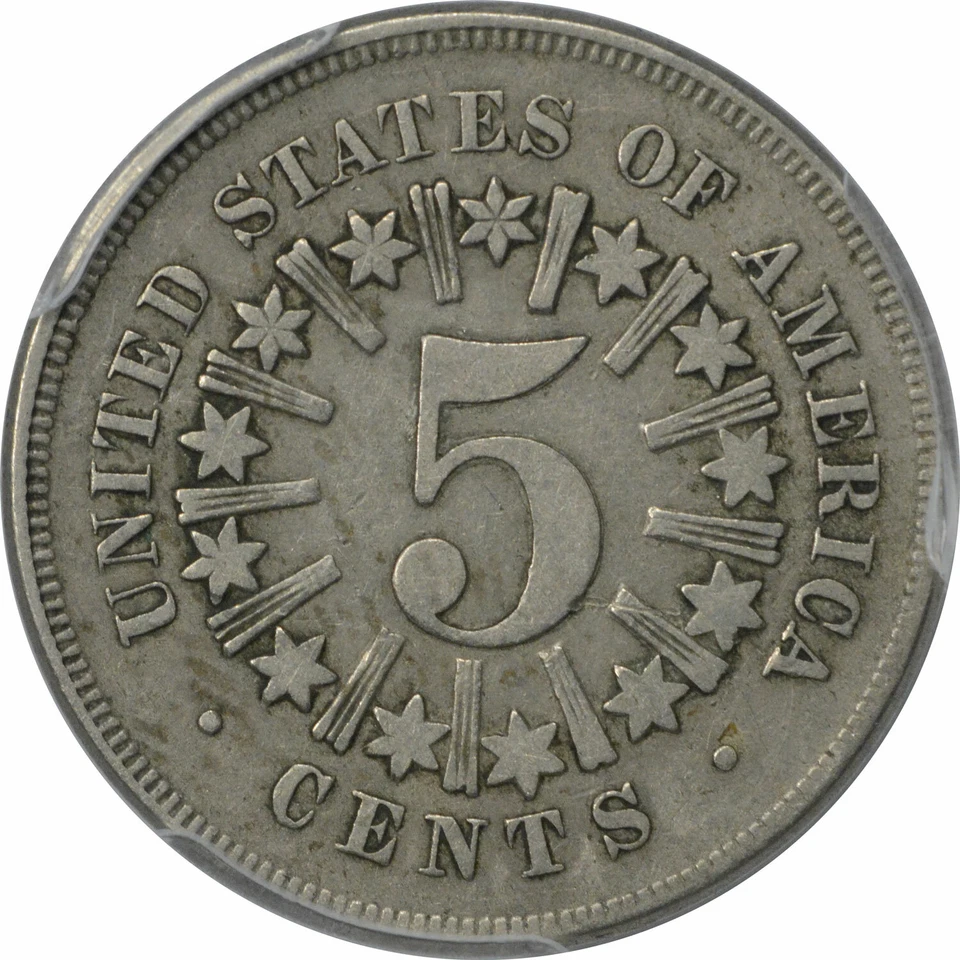 1867 Shield Nickel RPD FS-301 VF35 PCGS - Image 2 of 3
