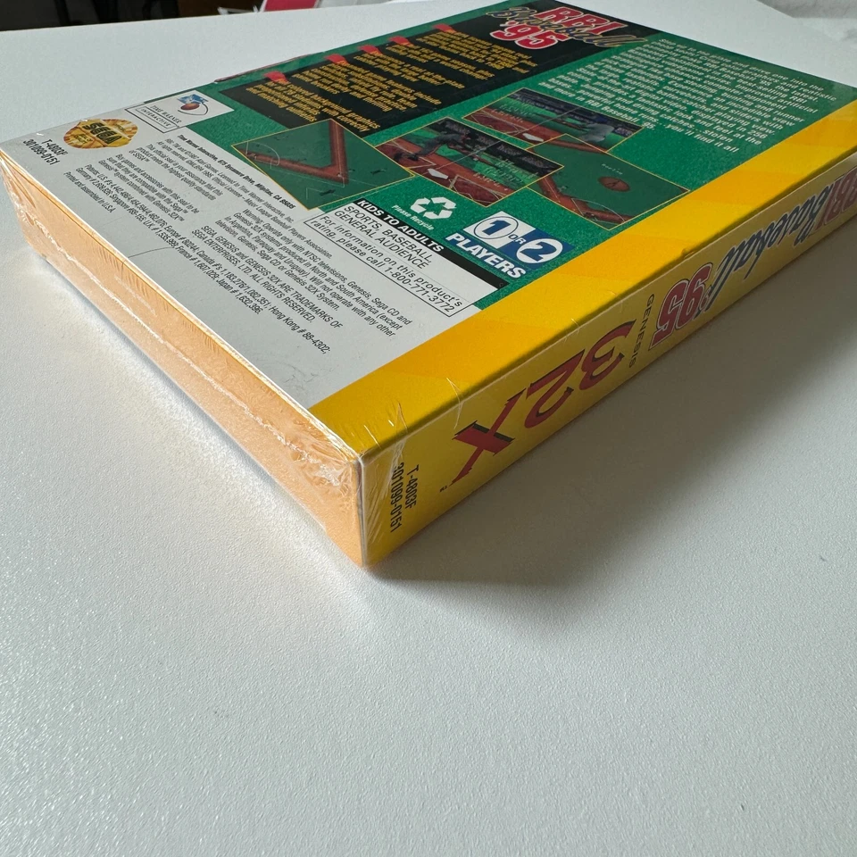 RBI Baseball '95 Sega 32X SEALED Game Box  Authentic MEGA RARE - Image 4 of 4