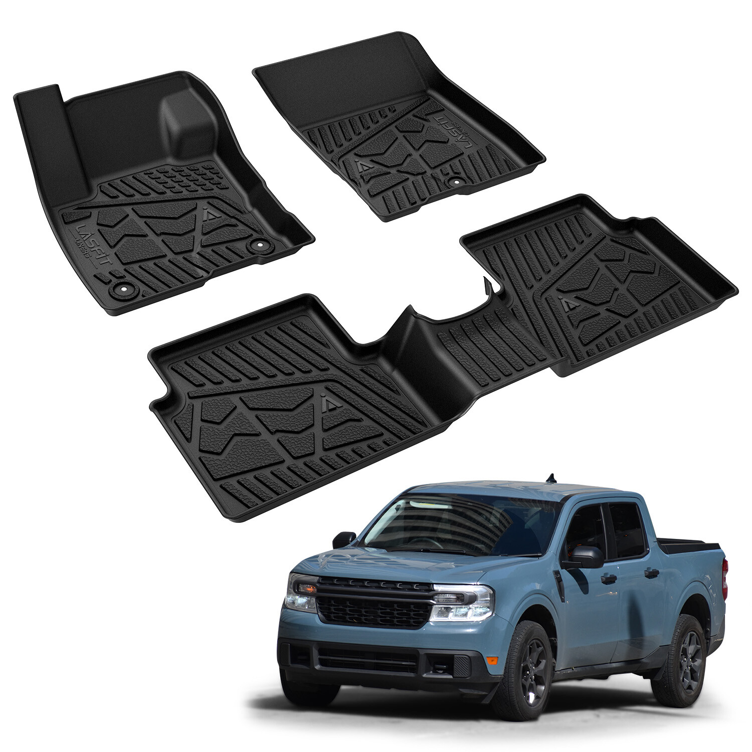 LASFIT Floor Mats for Ford Maverick 2022-2026 Gasoline Waterproof Floor Liners