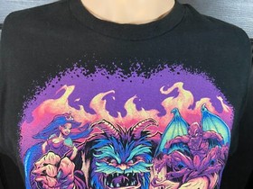 teeVillain Ghosts 'n Goblins Retro Video Games NES Black Medium T-Shirt