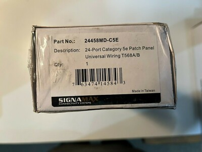 Signamax 24458MD-C5E, 24 port cat 5e patch panel,