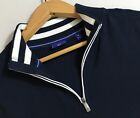 FootJoy Men's Navy-Blue Cotton Cashmere Blend Golf Sweater Vest 1/4 Zip Size M