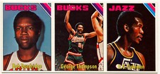 1975-76 Topps BOB DANDRIDGE GEORGE THOMPSON +1 Blank Back 1/1 Vault Uncut Sheet