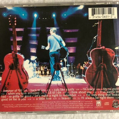 Bryan Adams MTV Live Unplugged CD Pop 90s 13 Song Live