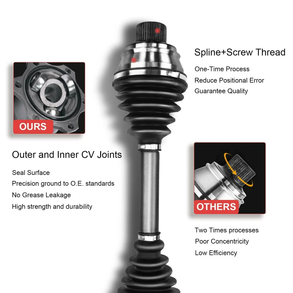 2x Conjunto de eje CV trasero izquierdo y derecho para Audi A4 90 Quattro S4 8A0501203E Foto 3 de 4