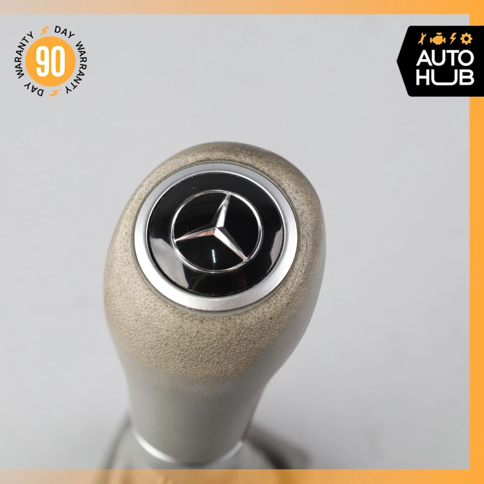 05-12 Mercedes R230 SL500 SL55 AMG Shifter Shift Knob Boot Cover Gray OEM - Image 3 of 4