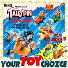 McDonald's 1990 TALESPIN Disney DIECAST Airplane PLANE Tale Spin YOUR Toy CHOICE