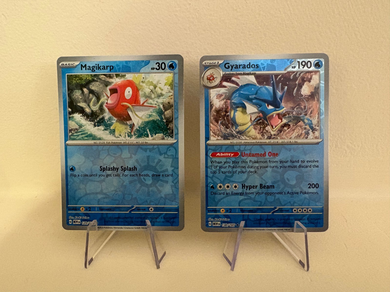 Magikarp & Gyarados 129-130/165 SV 151 - Pokemon TCG - Reverse Holo - NM