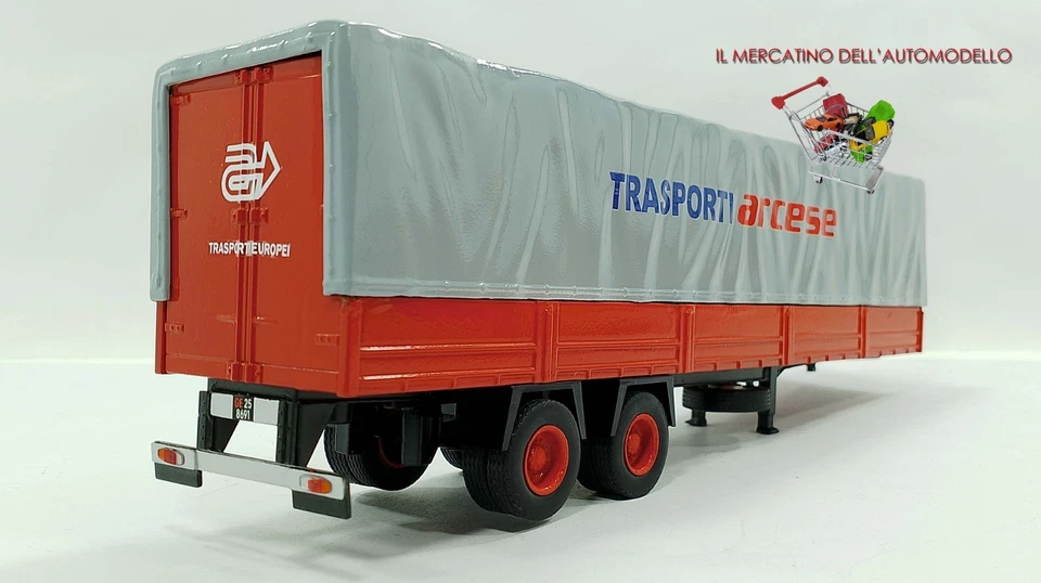 143 RIMORCHIO TELONATO ARCESE 2 ASSI 1970 IXO,NO OLD CARS,TECKNO,WSI,ELIGOR - Immagine 2 di 2