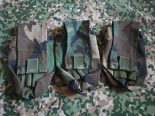 US Army Woodland M4 Double Mag Magazine Pouch Molle BDU 