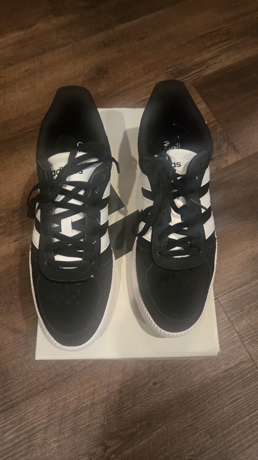 Adidas Black White Cloud Sneakers Women's US 8 thumbnail 2