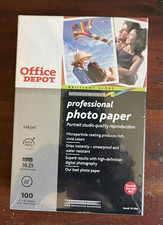 Office Depot Brilliant Gloss Professional Photo Paper 4x6" 100 Count NIP
