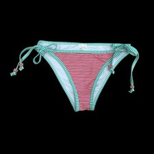 American Eagle Aerie Bikini Bottom Women Large Multi Color Stripe Cheeky NWOT