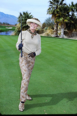 ELKE SOMMER, CELEB. GOLF TOURNAMENT, 2000, 35mm Slide