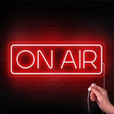 ON AIR Neon Sign - Live On Air Sign for Streaming/Gaming/Recording ON AIR RED