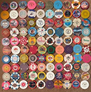 100 Chip Rack Lot #12 Las Vegas Nevada and Misc Cities Casino Poker Chips