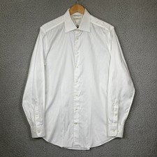Suitsupply Traveller Shirt Mens 16 L 41 White Slim Fit Dress Long Sleeve
