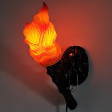 Realistic Torch Light Sconce Indoor,Flickering Flame Torch Wall Lamp Suitable...