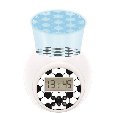 Projector Alarm Clock Football with snooze function and alarm function, Night li