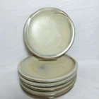 Vintage Frankoma Pottery 7" Plate Set Of 6 Lazy Bones Desert Gold Beige 4G
