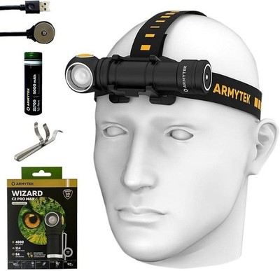 Armytek Wizard C2 Pro Max XHP70.2 LED Magnet Rechargeable Headlamp 4000 Lumen...