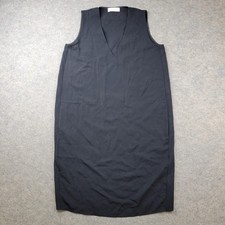 Everlane Dress Womens 6 Black Sleeveless V Neck Shift Knee Length Workwear