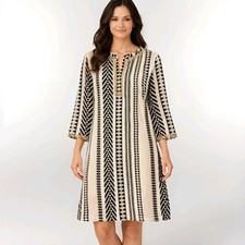 Soft Surrounding Rhea Dress Beaded Embroidery Boho Midi Tunic Dress sz Med $150